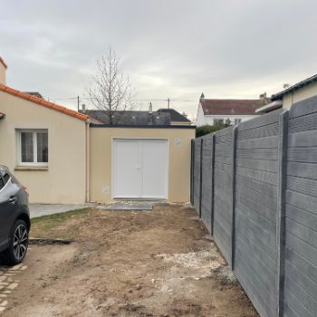 Abri de jardin en béton enduit Toit Terrasse